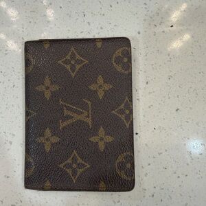Authentic Louis Vuitton Dark Brown Monogram Card Holder